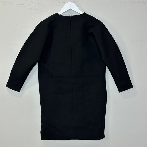 Everlane Heavyweight Scuba Round Neck Dress Black Cotton Women Medium NWOT - Picture 4 of 10